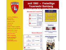 Tablet Screenshot of feuerwehr-bamberg.de